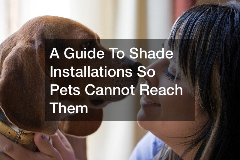 A Guide To Shade Installations So Pets Cannot Reach Them